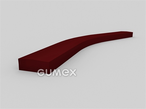Rechteckiges Silikonprofil, 3x10mm, 60°ShA, ISO 3302-1 E2, -60°C/+250°C, rotbraun, 